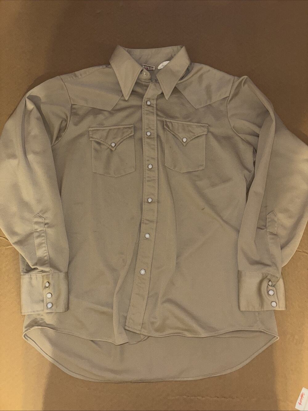 Vintage 1970s ELY Wagon Boss Western Shirt Pearl Snap Long Sleeve Medium